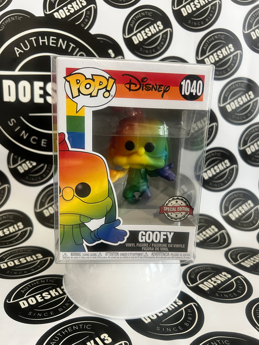 Funko Pop! Disney Rainbow Pride Goofy #1040 Special Edition Exclusive W/Protector