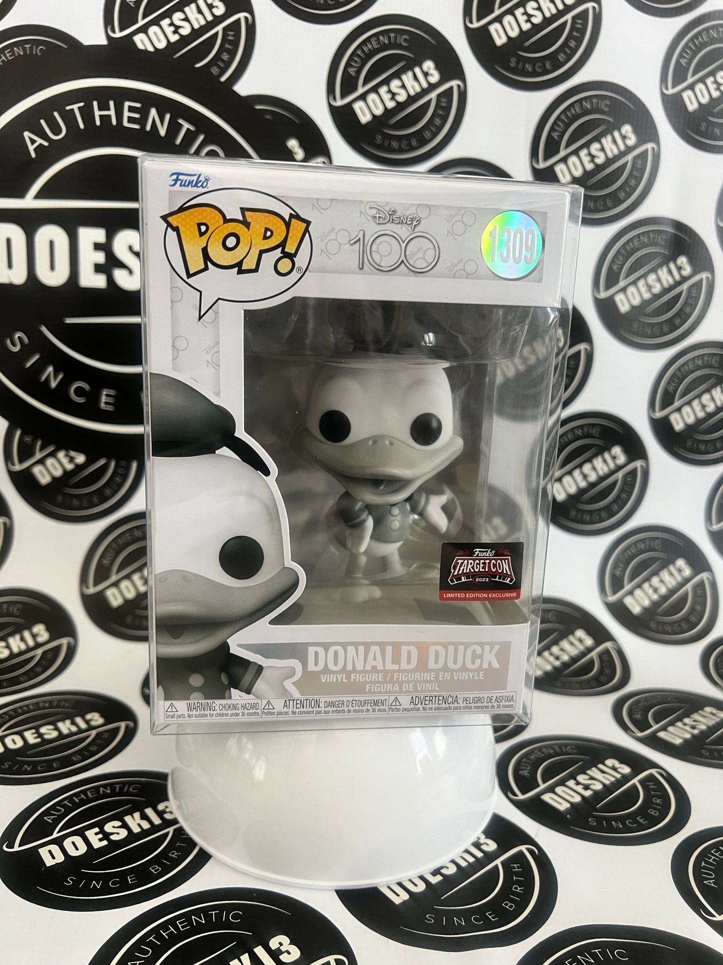 Funko Pop: Disney 100 Donald Duck #1309 (Target Con Exclusive) W/Protector