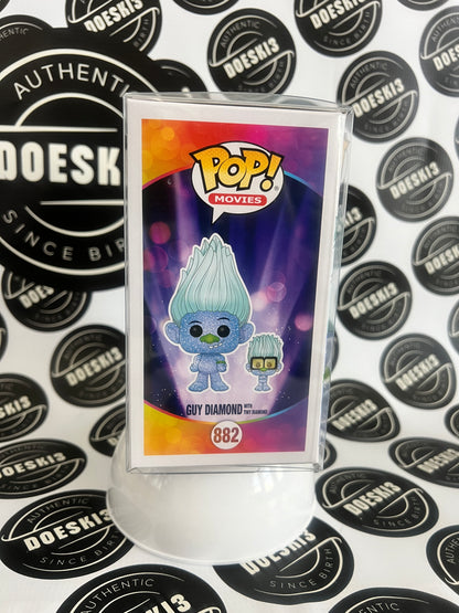 Funko Pop! Trolls - Guy Diamond  with Tiny Diamond  (Diamond Collection) #882 W/Protector