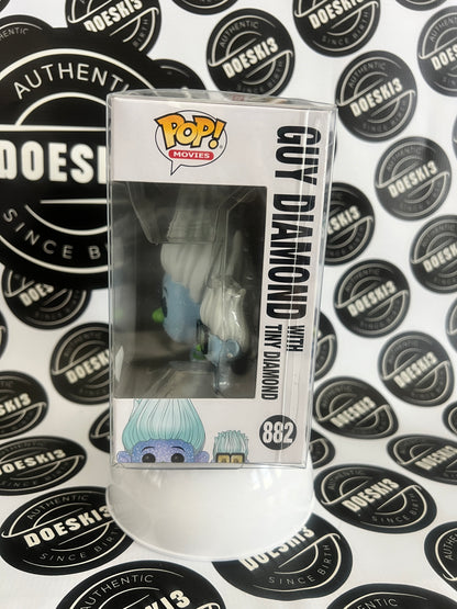 Funko Pop! Trolls - Guy Diamond  with Tiny Diamond  (Diamond Collection) #882 W/Protector