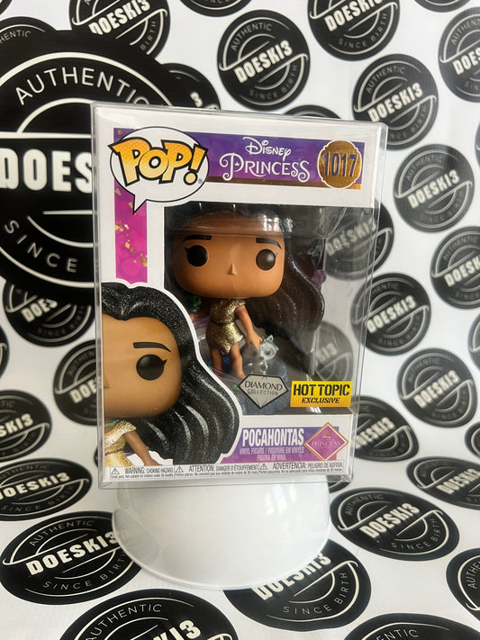 Funko Pop Disney Princess Pocahontas Diamond Collection #1017 Hot Topic Exclusive W/Protector