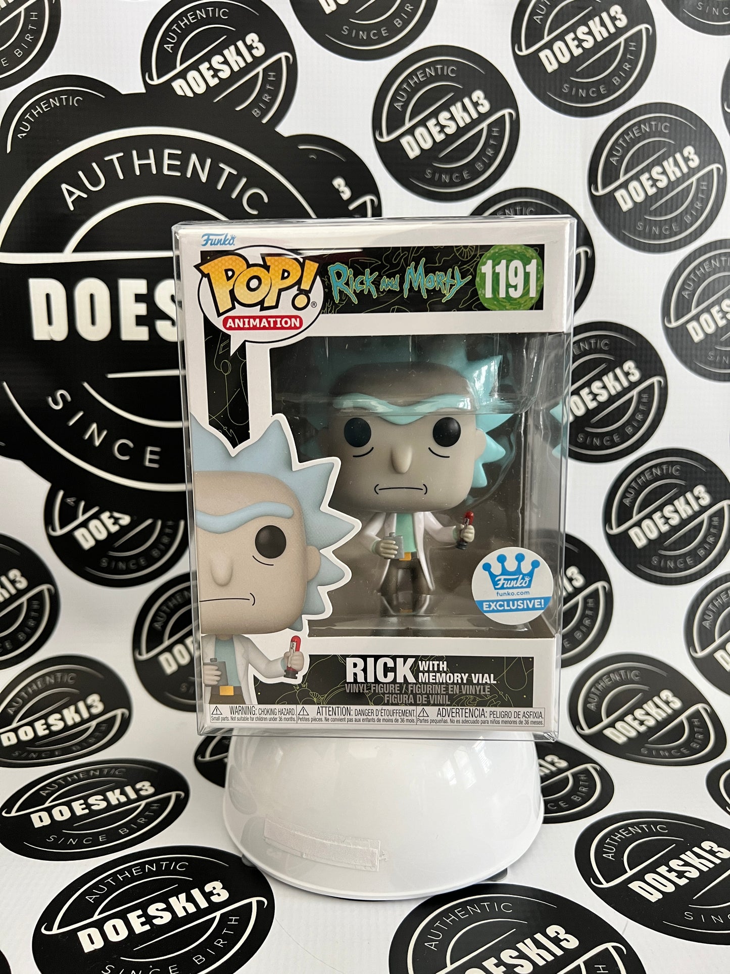 Funko Pop! Rick and Morty Rick with Memory Vial #1191 Funko Exclusive W/Protector