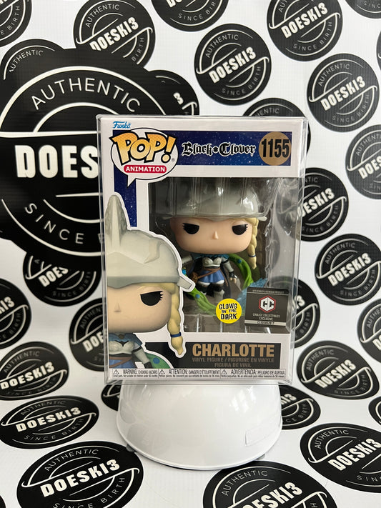 Funko Pop! Black Clover Charlotte GITD #1155 Chalice Collectibles Exclusive W/Protector