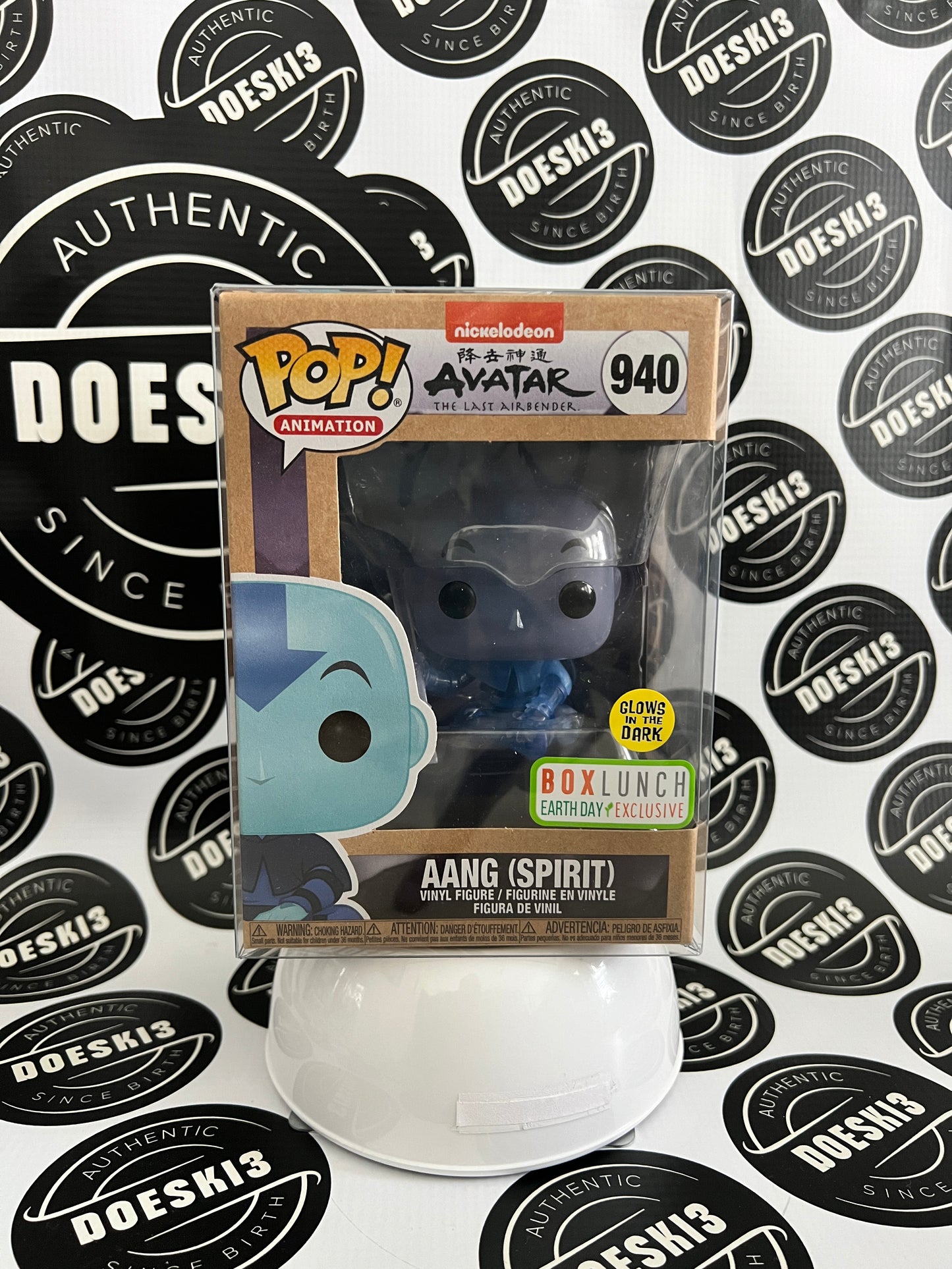 Funko Pop! Avatar the Last Airbender Aang Spirit GITD #940  Box Lunch Exclusive W/Protector