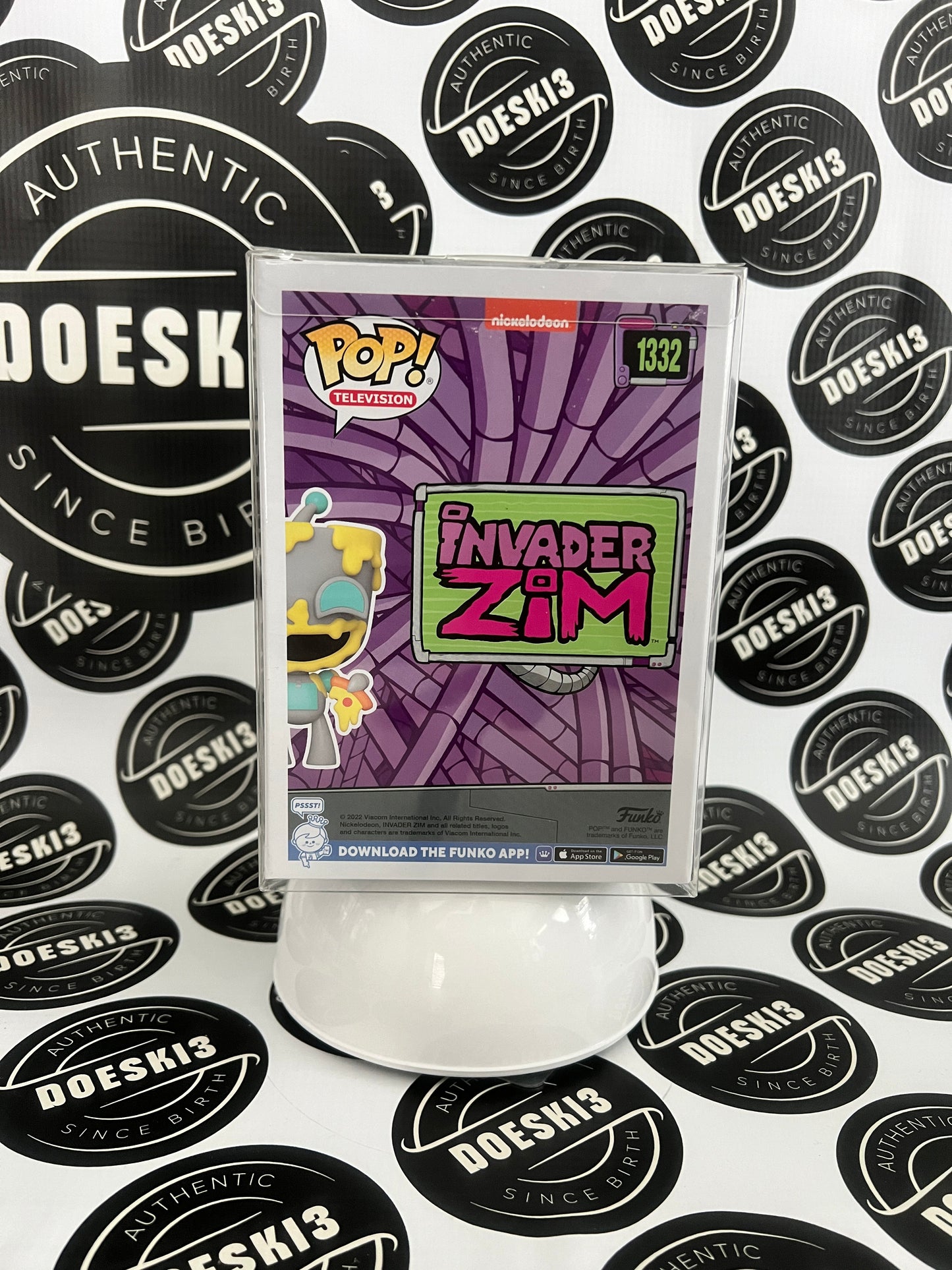 Funko Pop! Invader Zim - Gir Eating Pizza #1332 (Hot Topic Exclusive) W/Protector