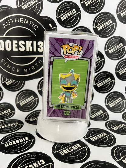 Funko Pop! Invader Zim - Gir Eating Pizza #1332 (Hot Topic Exclusive) W/Protector