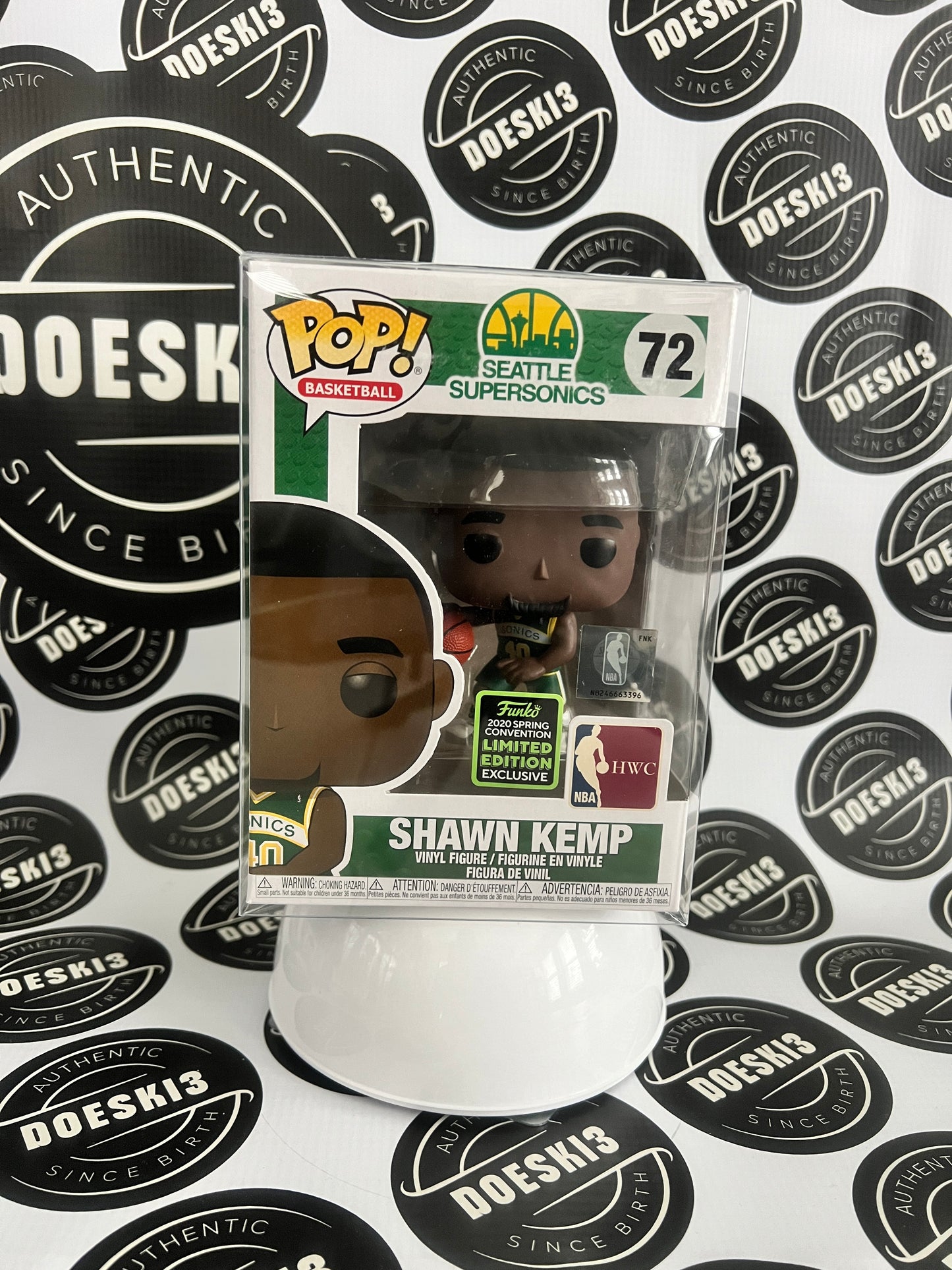 Funko Pop! Shawn Kemp #72 Exclusive 2020 Spring Convention NBA HWC W/Protector