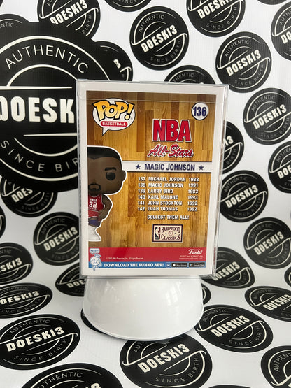 Funko Pop! NBA: Legends - Magic Johnson #136 (Target Con Exclusive) W/Protector