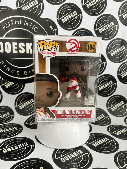 Funko Pop! Basketball - NBA Legends - Dominique Wilkins (Atlanta Hawks Home) #104 W/Protector