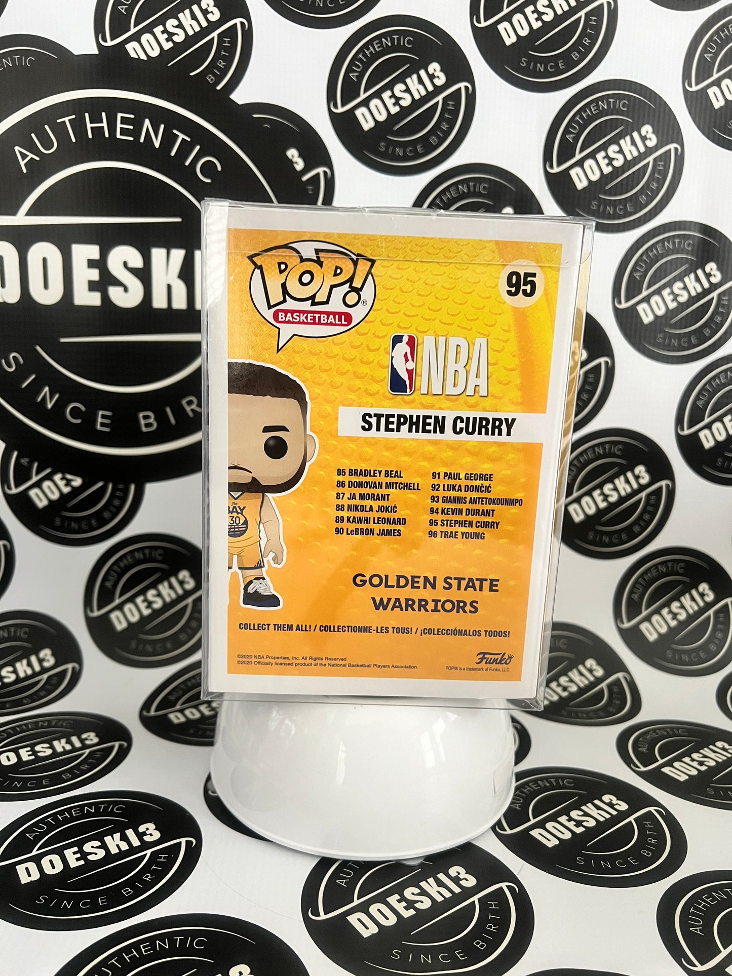 Funko Pop!  Stephen Curry Golden State Warriors City Edition Bay #95 W/Protector