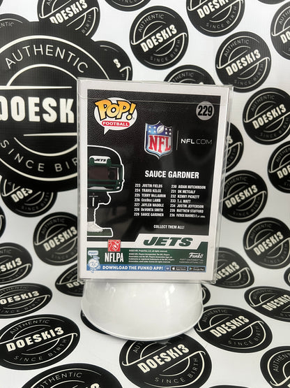 Funko Pop! NFL Sauce Gardner #229 - NEW YORK JETS Fanatics Exclusive W/Protector