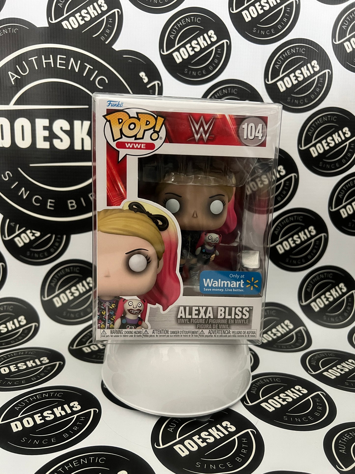 Funko Pop! WWE Alexa Bliss with Lilly doll #104 Walmart Exclusive) W/Protector