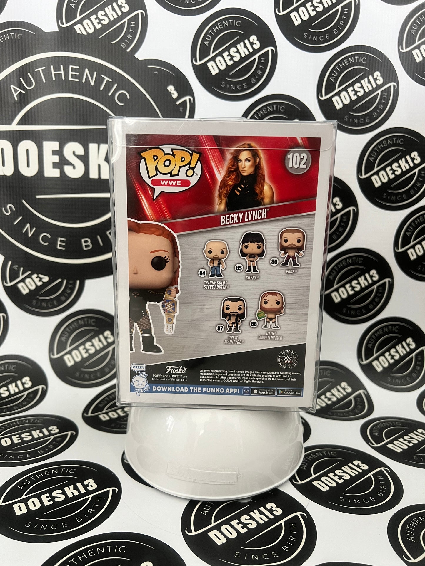 Funko Pop! WWE Becky Lynch #102 with Two Belts Target Con Exclusive W/Protector