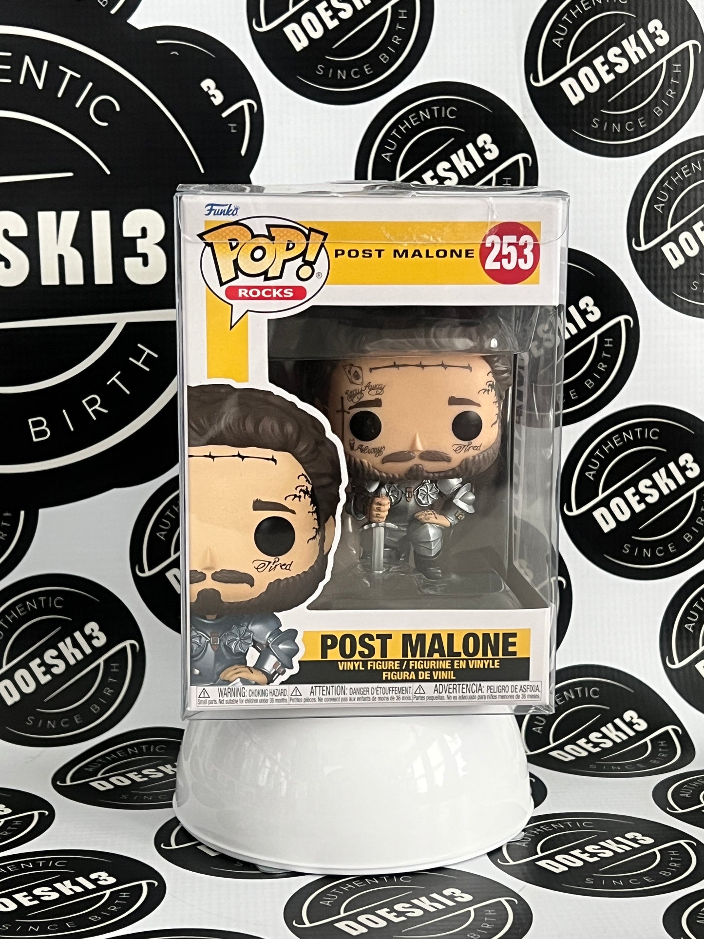 Funko Pop! Rocks Post Malone #253 Knight W/Protector