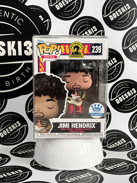 Funko Pop! Rocks Jimi Hendrix with Guitar #239 Funko Exclusive W/Protector