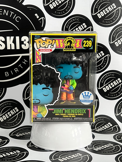 Funko Pop! Rocks Jimi Hendrix #239 Black Light Funko Exclusive W/Protector