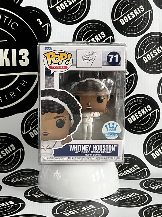 Funko Pop! Icons Whitney Houston #71 Funko Exclusive W/Protector