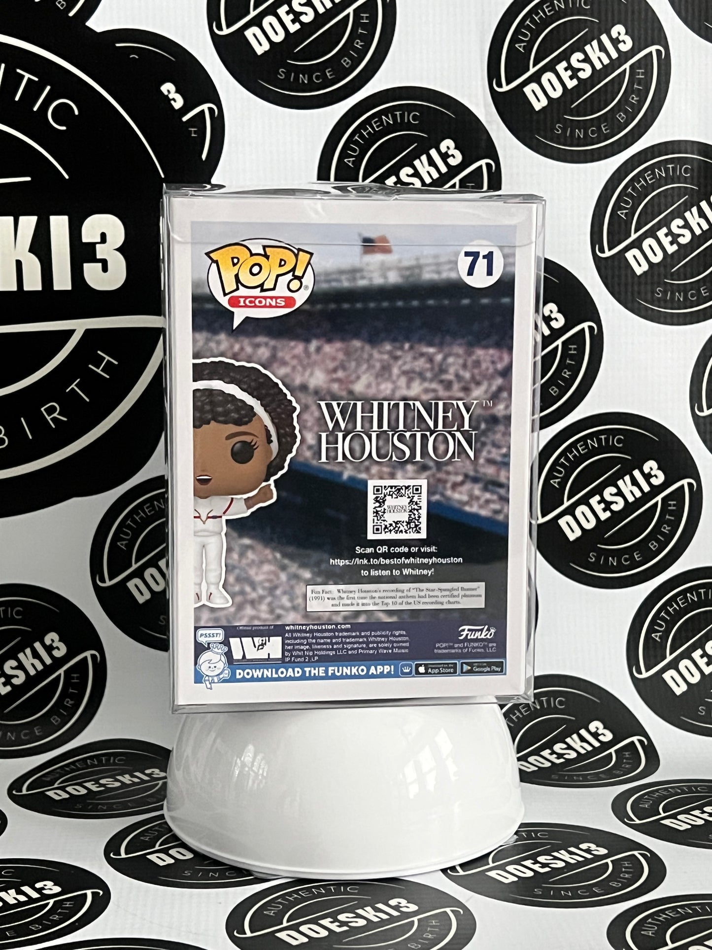 Funko Pop! Icons Whitney Houston #71 Funko Exclusive W/Protector