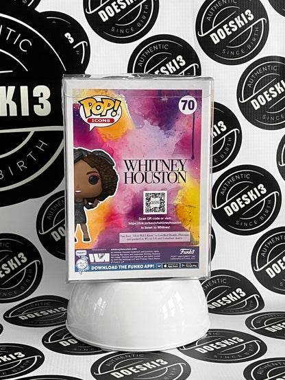 Funko Pop! Icons Whitney Houston #70 Diamond Collection Target Exclusive W/Protector