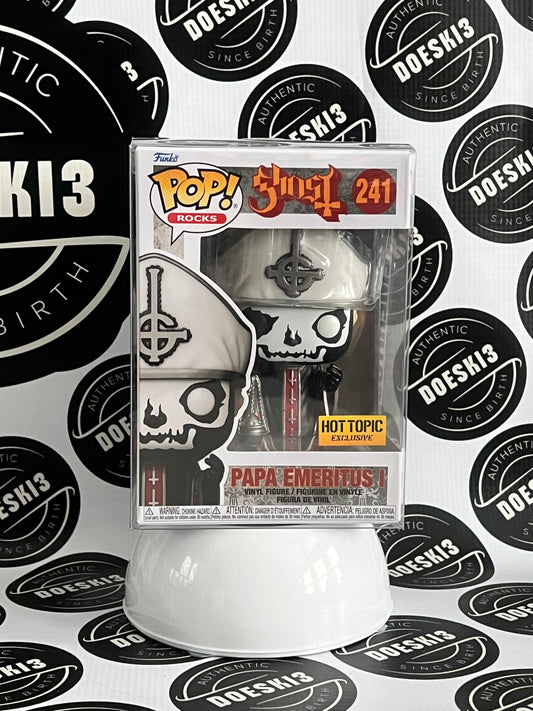 Funko Pop! Rocks #241 Papa Emeritus I Ghost Hot Topic Exclusive W/Protector