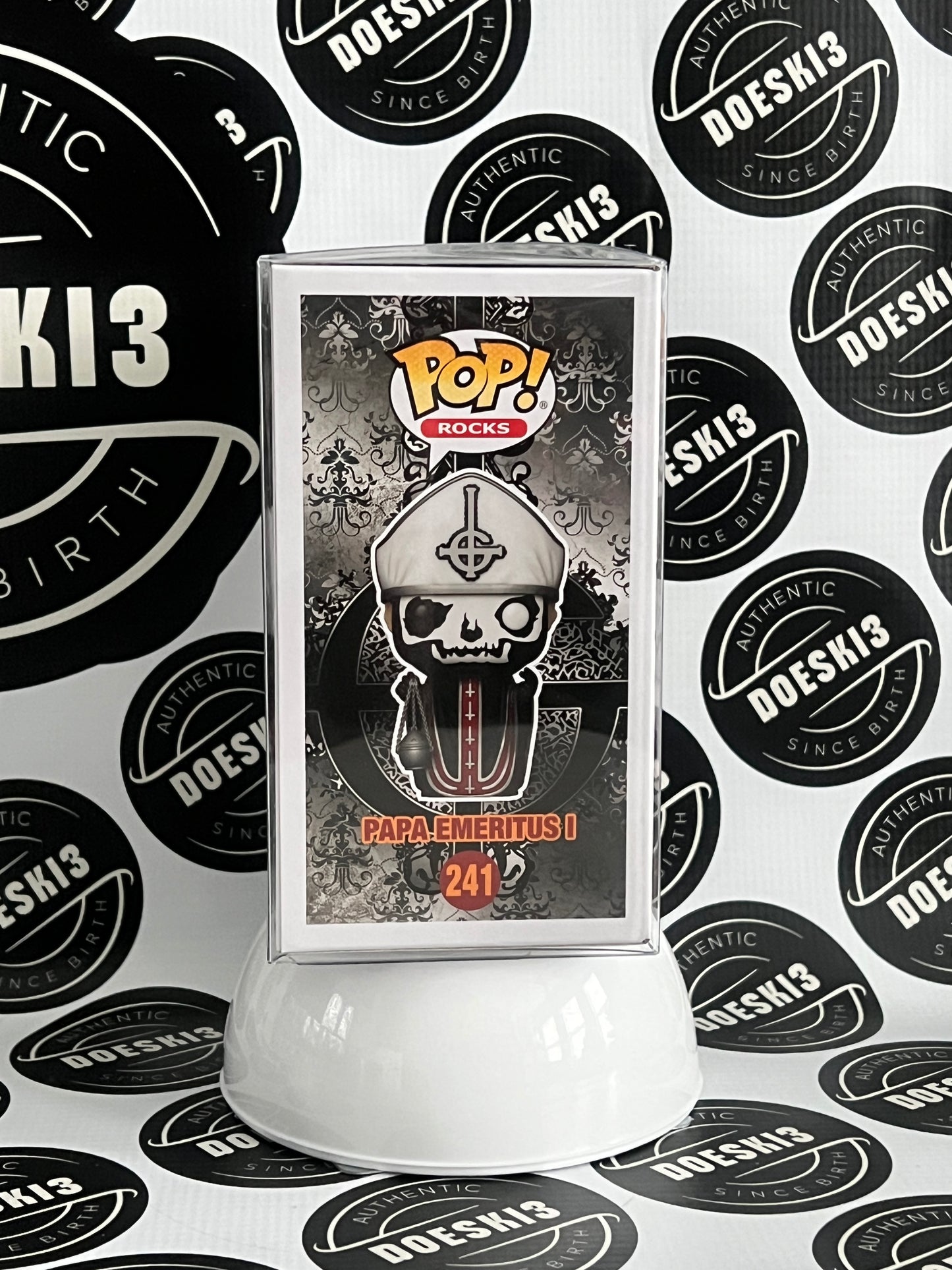 Funko Pop! Rocks #241 Papa Emeritus I Ghost Hot Topic Exclusive W/Protector