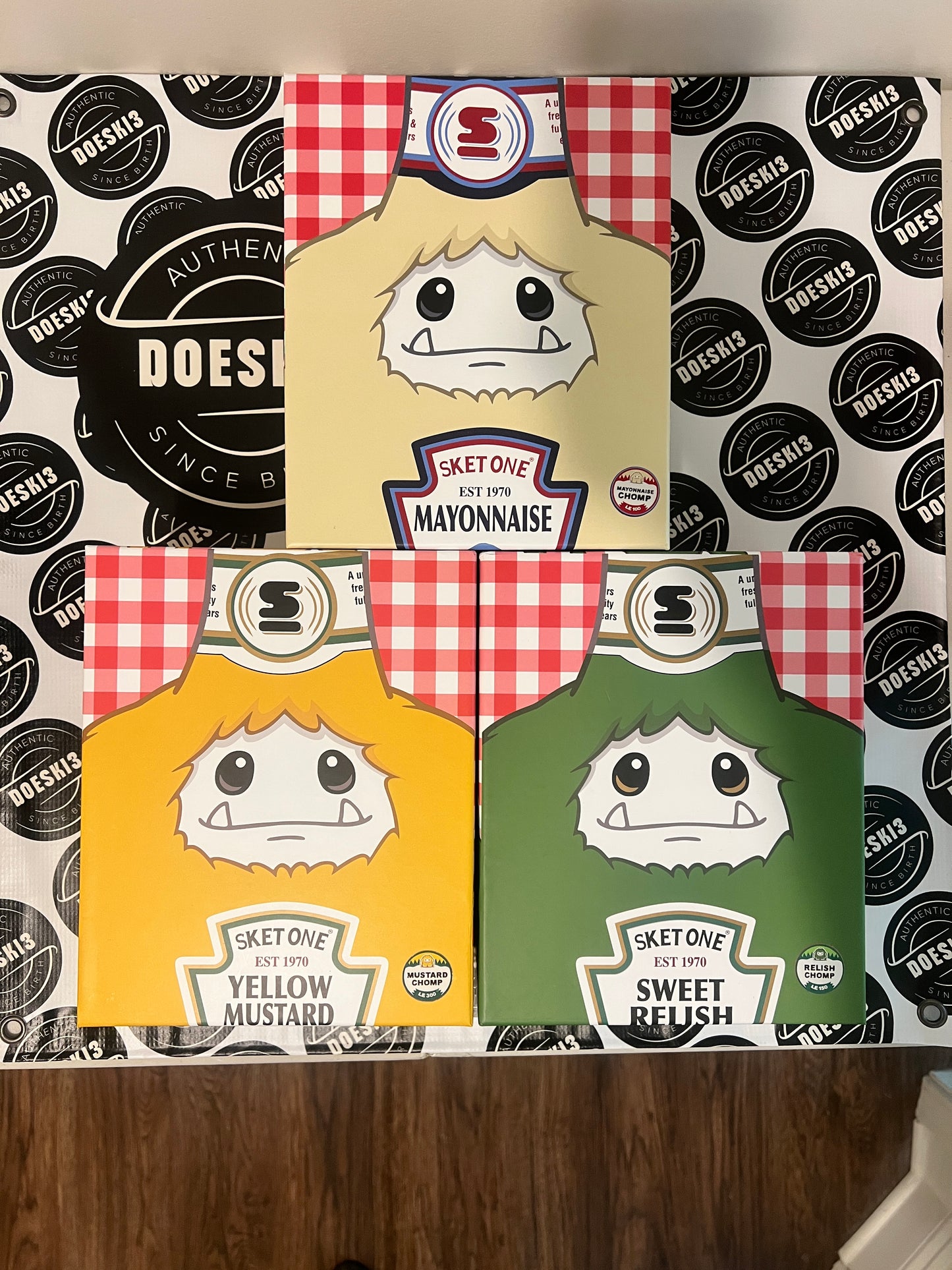 Abominable Toys Mustard, Relish, &amp; Mayo Chomp Vinyl Figure Bundle By Sket One