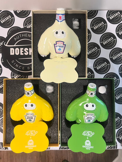 Abominable Toys Mustard, Relish, &amp; Mayo Chomp Vinyl Figure Bundle By Sket One