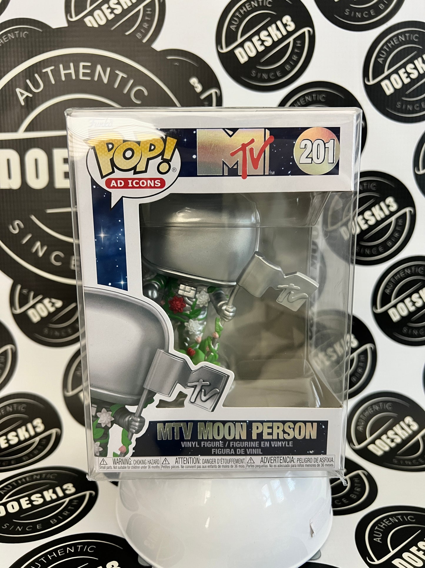 Funko Pop! MTV 40th Anniversary Moon Person #201 W/Protector