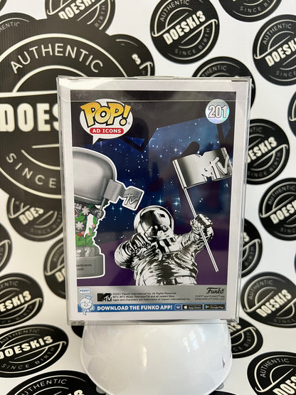 Funko Pop! MTV 40th Anniversary Moon Person #201 W/Protector