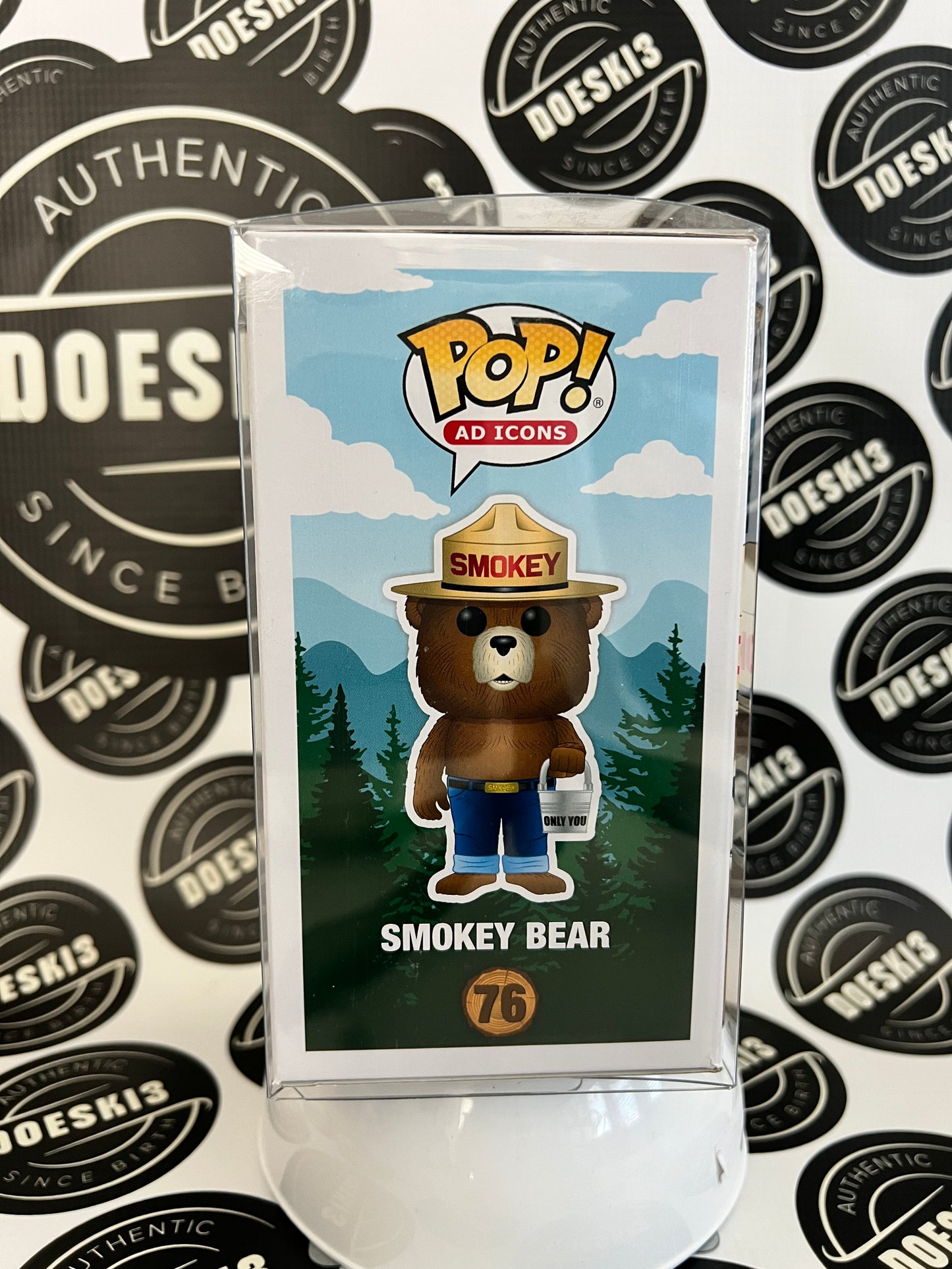 Funko Pop! Ad Icons Smokey Bear With Bucket #76 GameStop Exclusive  W/Protector