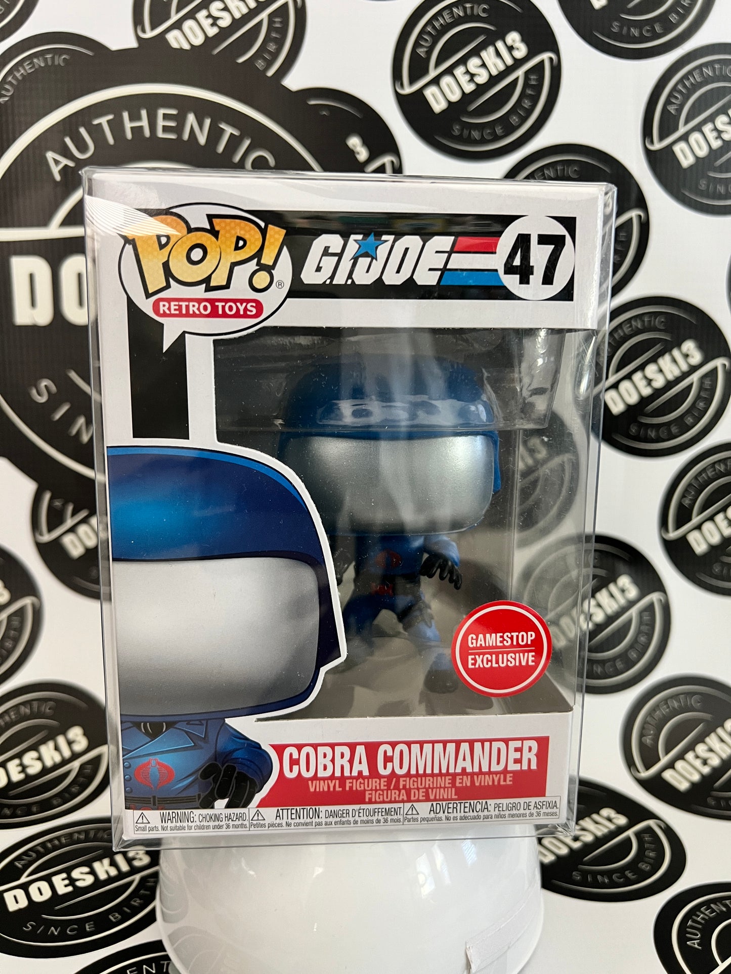 Funko Pop! Gi Joe Cobra Commander #47 Gamestop Exclusive W/Protector