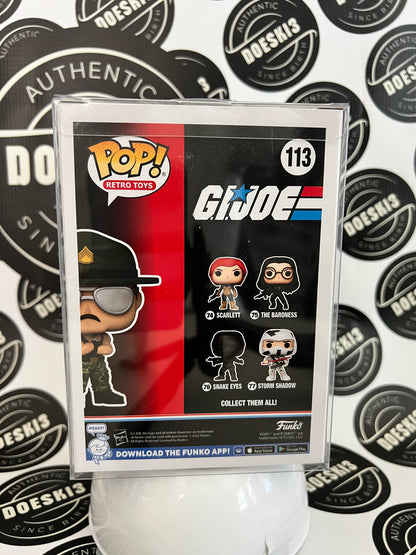 Funko Pop! G.I. Joe Sgt. Slaughter #113 NYCC 2022 Official Con Sticker W/Protector