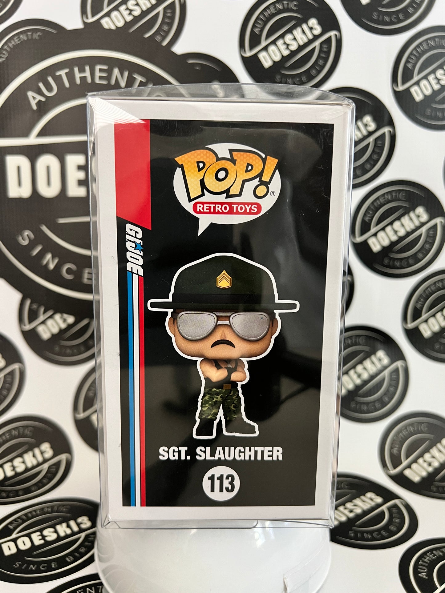 Funko Pop! G.I. Joe Sgt. Slaughter #113 NYCC 2022 Official Con Sticker W/Protector