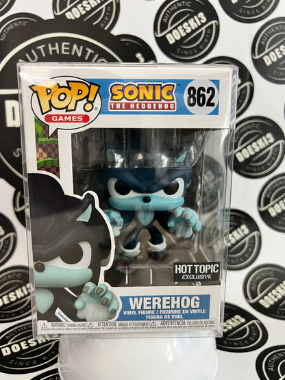 Funko Pop! Games Sonic the Hedgehog Werehog #862 (Hot Topic Exclusive ) W/Protector