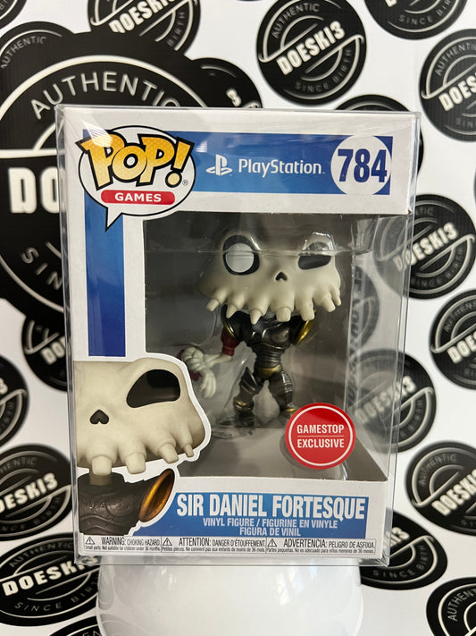 Funko Pop! PlayStation - Sir Daniel Fortesque #784 Metallic GameStop Exclusive W/Protector