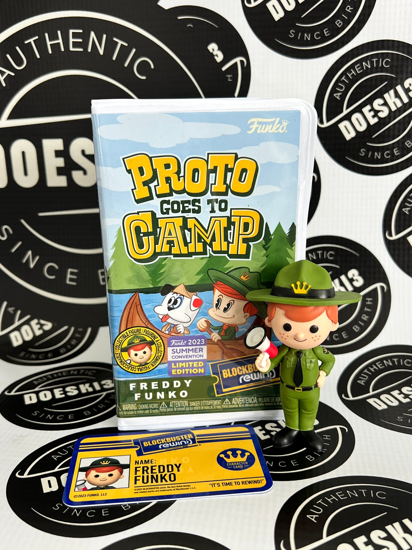 Funko Blockbuster Rewind Freddy Proto Goes to Camp Common Summer Convention Sticker