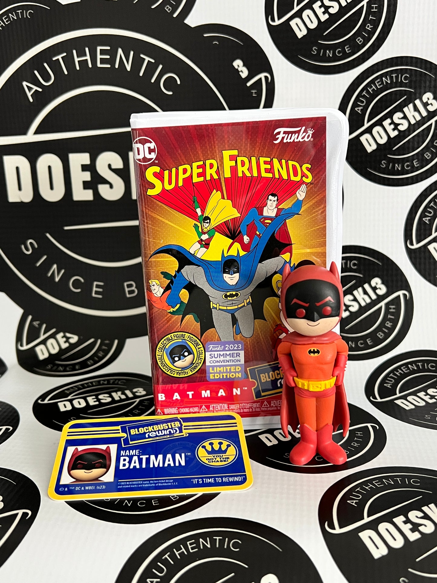 Funko Blockbuster Rewind Super Friends Batman (Chase) 2023 SDCC Summer Convention Sticker