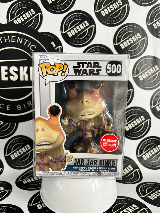 Funko Pop! Star Wars Jar Jar Binks #500 (GameStop Exclusive) W/Protector