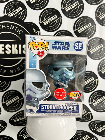 Funko Pop! with Purpose Star Wars Stormtrooper SE Make-a-Wish Gamestop Exclusive W/Protector