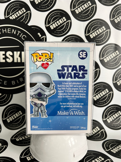 Funko Pop! with Purpose Star Wars Stormtrooper SE Make-a-Wish Gamestop Exclusive W/Protector