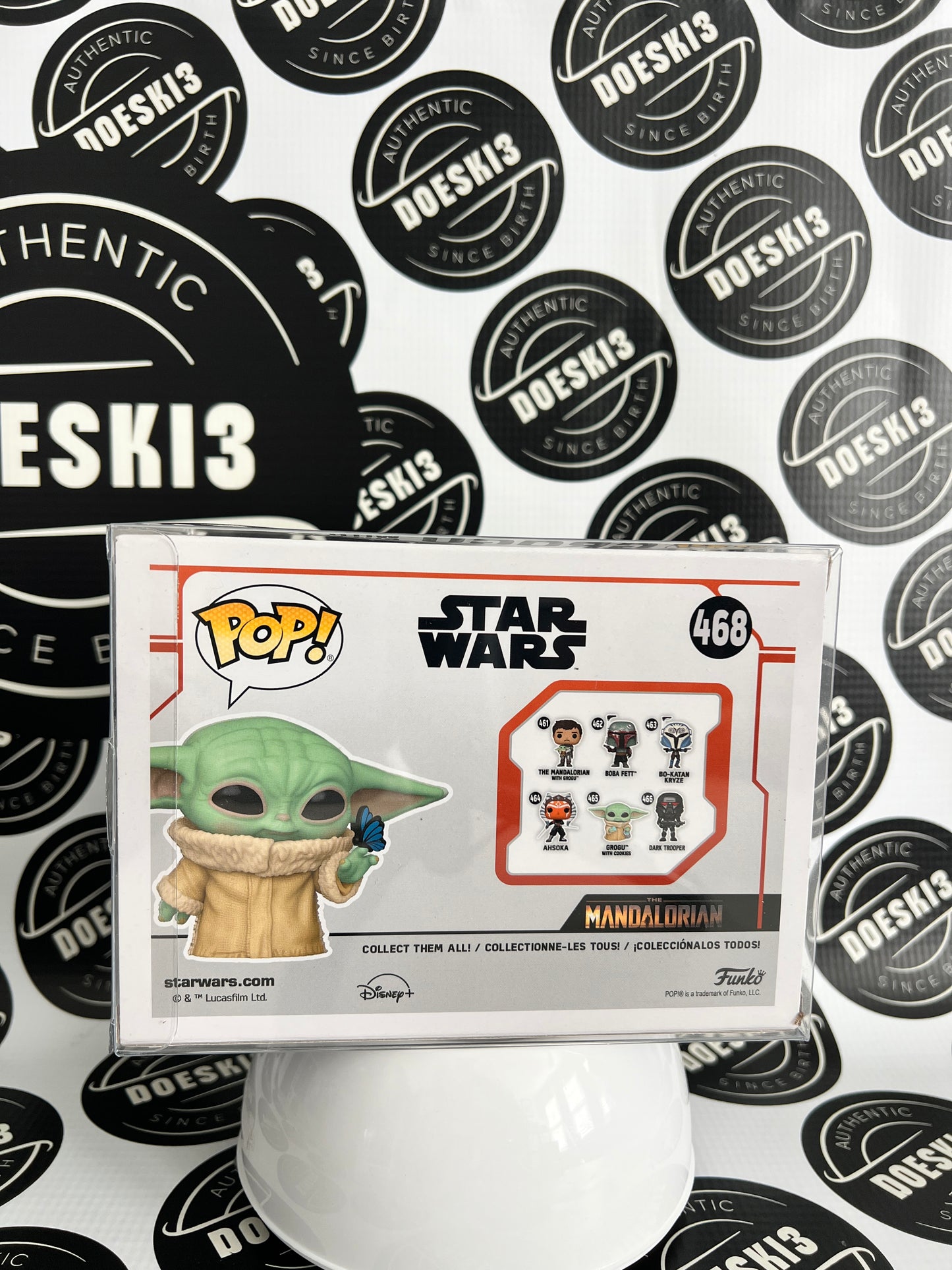 Funko Pop! Star Wars - Grogu with Butterfly #468- (GameStop Exclusive) W/Protector