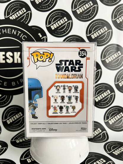 Funko Pop! Star Wars Death Watch Mandalorian Two Stripes #354 GameStop Exclusive W/Protector