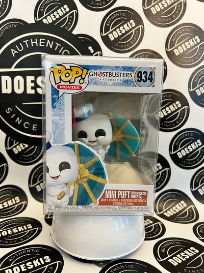 Funko Pop! Movies Ghostbusters Afterlife Mini Puft #934 (With Cocktail Umbrella) W/Protector