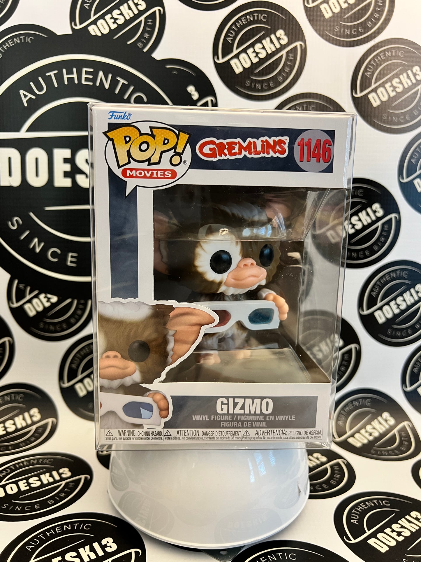 Funko Pop! Movies Gremlins Gizmo with 3D Glasses #1146 W/Protector