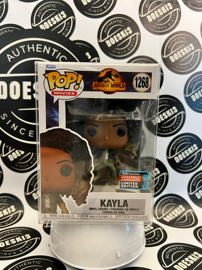 Funko Pop! Jurassic World Kayla #1268 2022 Fall Convention Limited Edition sticker W/Protector