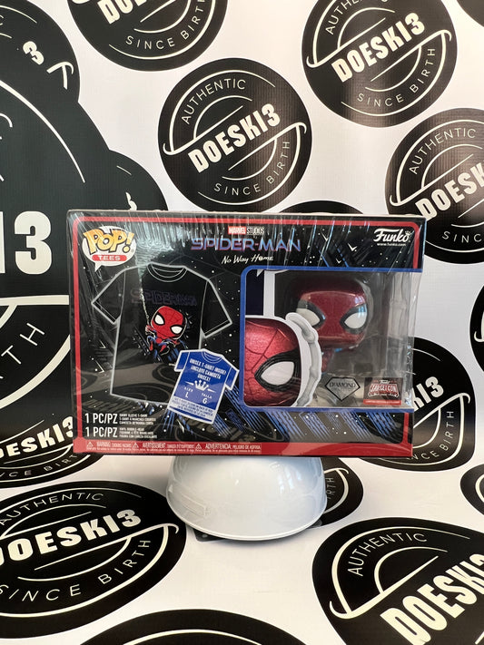 Funko Pop! No Way Home Spider Man Diamond w/tee Target Con Exclusive Large