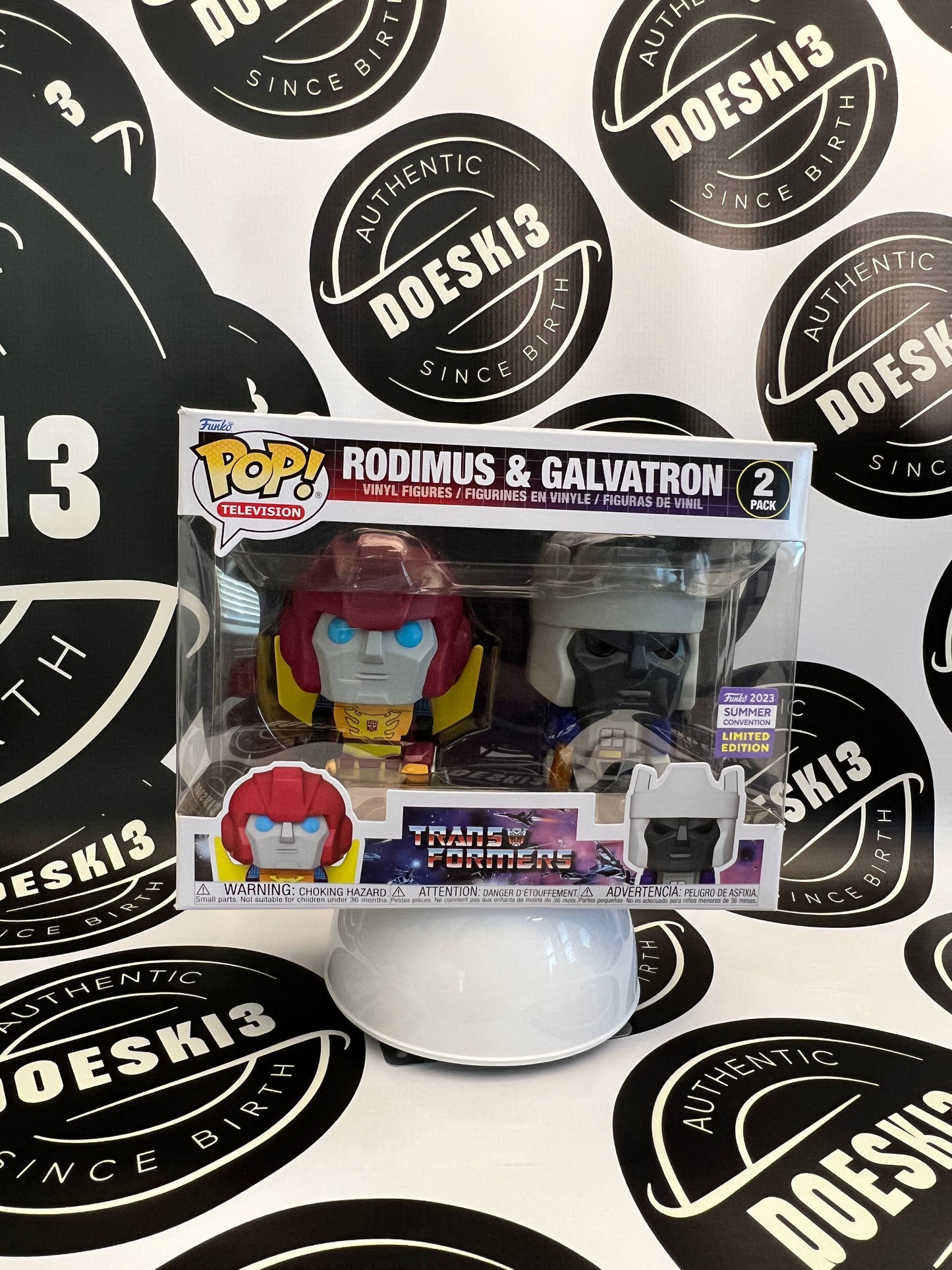 Funko POP! Transformers: Rodimus & Galvatron 2023 SUMMER CONVENTION Sticker