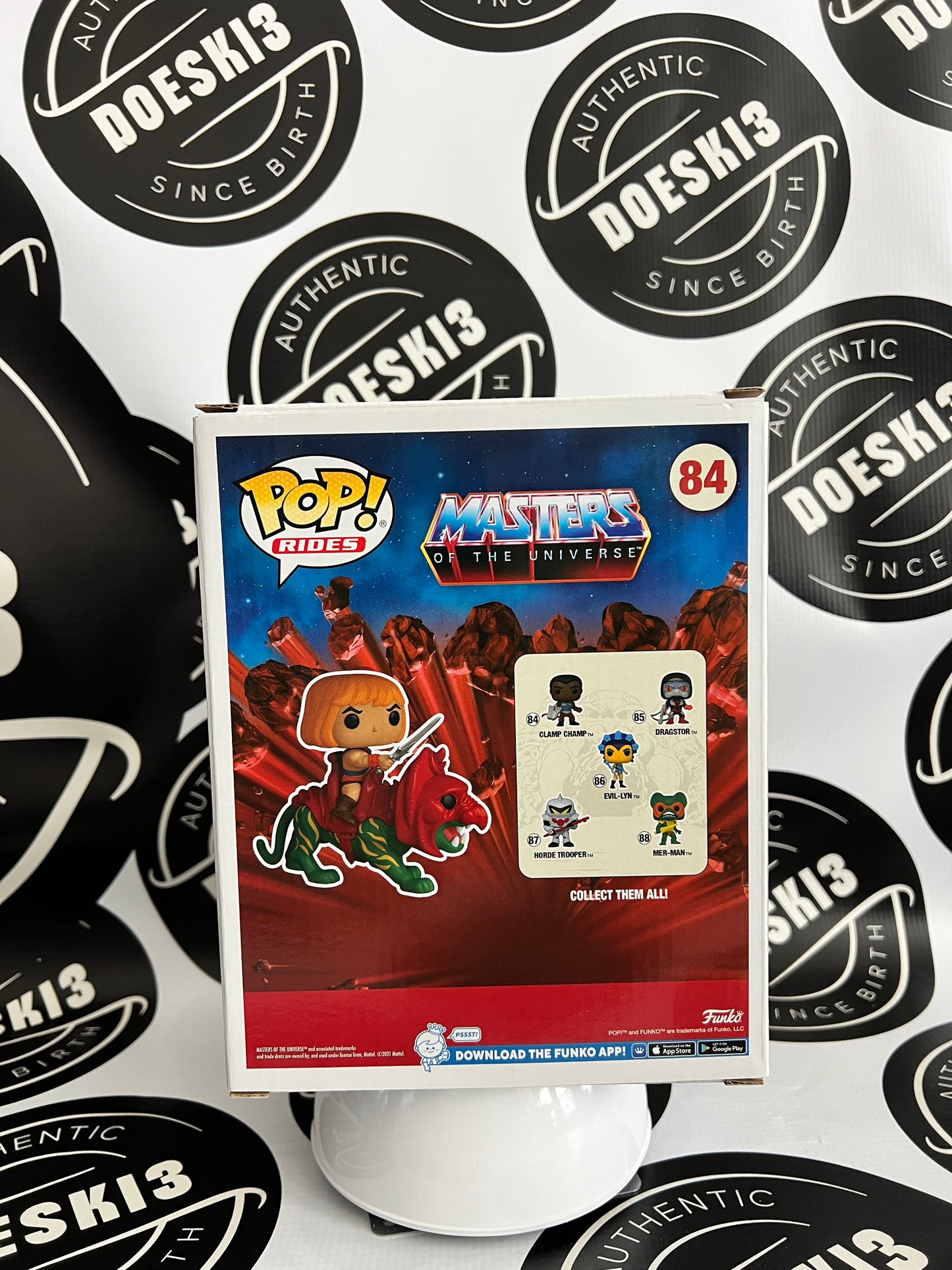 Funko Pop! He-Man on Battle Cat #84 Masters Of The Universe Flocked TargetCon