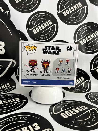 Funko Pop! Star wars Darth Maul & Gar Saxon 2 Pack (glows) TargetCon Exclusive