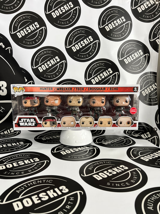 Funko Pop! Star Wars The Bad Batch 5 Pk (Hunter, Wrecker, Tech, Crosshair & Echo) GameStop Exclusive